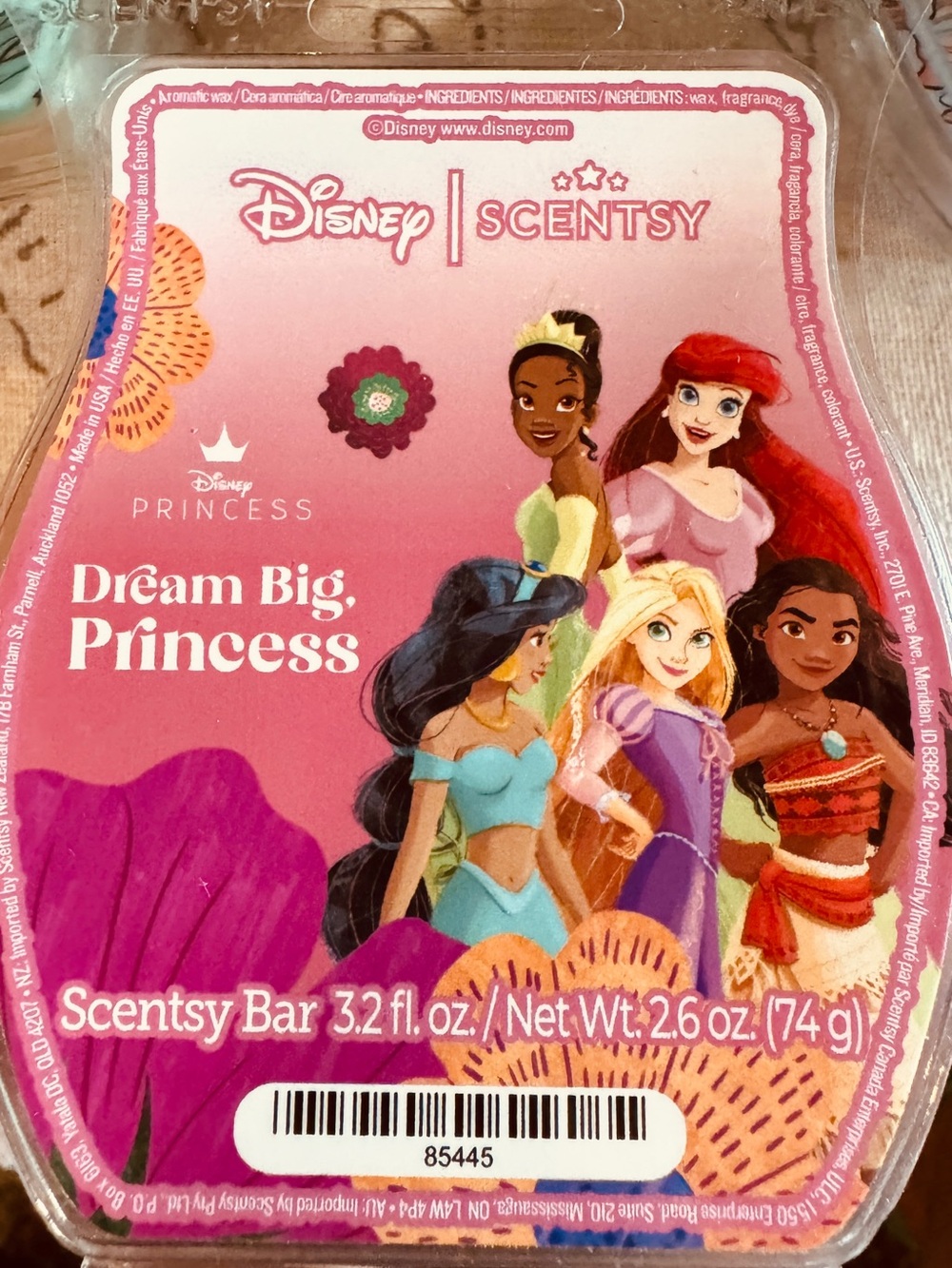 Scentsy Disney Princess Dream Big, Princess Wax Melt Bar, 2.6 oz (Retired Scent)